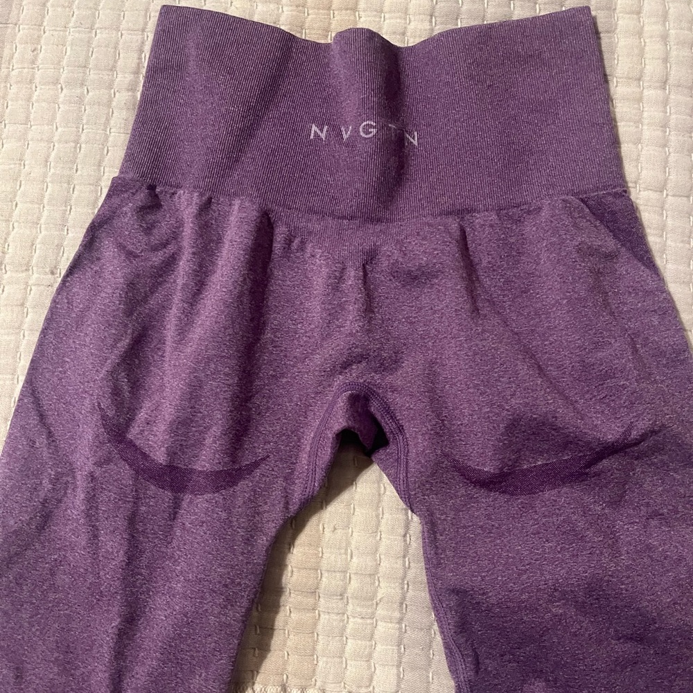NVGTN 2 PACK Violet and Maroon Contour Seamless Leggings
